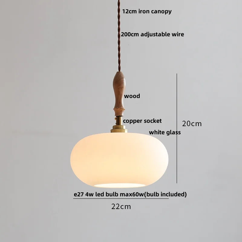 DecorBites™ Glass LED Pendant Lamp | Adjustable Nordic Hanging Light