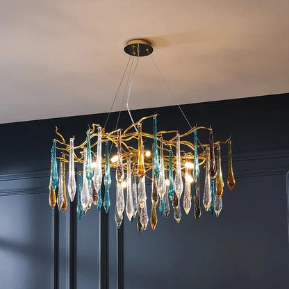 Decorbites™ Kristall-Wassertropfen-LED-Kronleuchter: Modernes Luxus-Zweigen-Design für Wohn- und Esszimmer