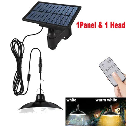 DecorBites™ Double-head Solar Pendant Light with Remote Control for Indoor and Outdoor Decor