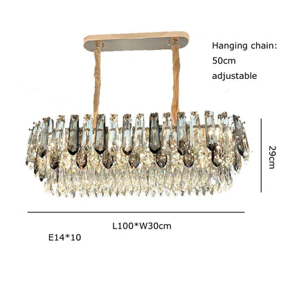 DecorBites™ Crystal Modern Pendant Light: Luxury Indoor Fixture for Home Decor