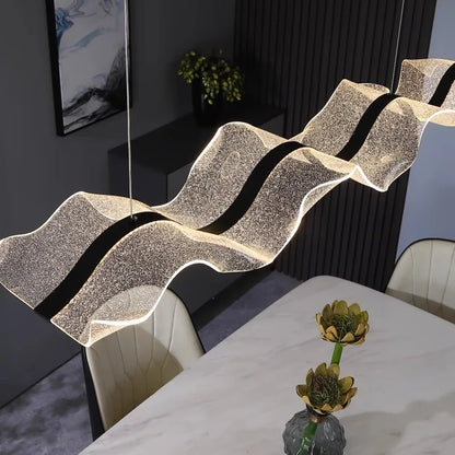 Modern Linear Alloy Pendant Light Chandelier