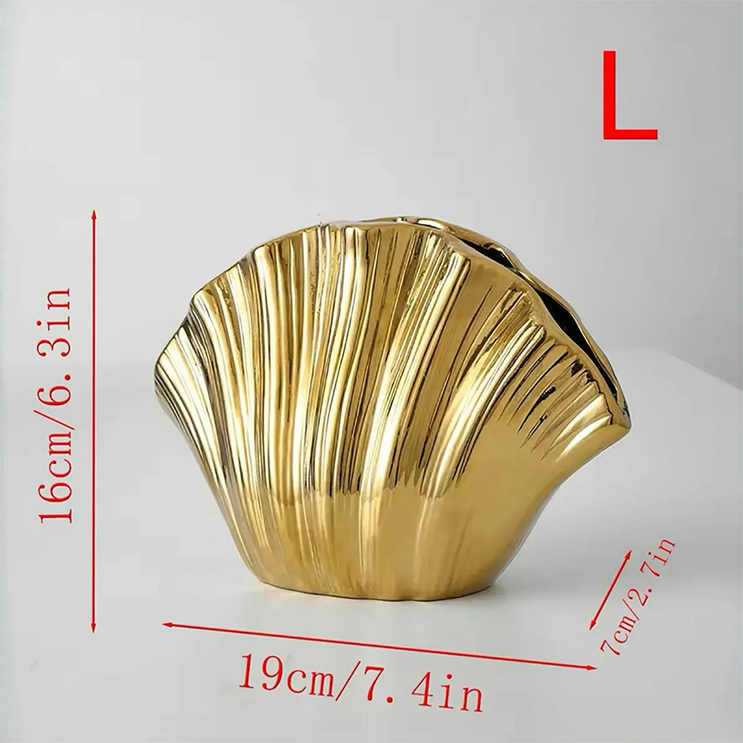 Decorbites™ Gradient Shell Keramikvase | Bunte Blumentopf Heimdekoration & Accessoires