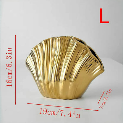 Decorbites™ Gradient Shell Keramikvase | Bunte Blumentopf Heimdekoration & Accessoires