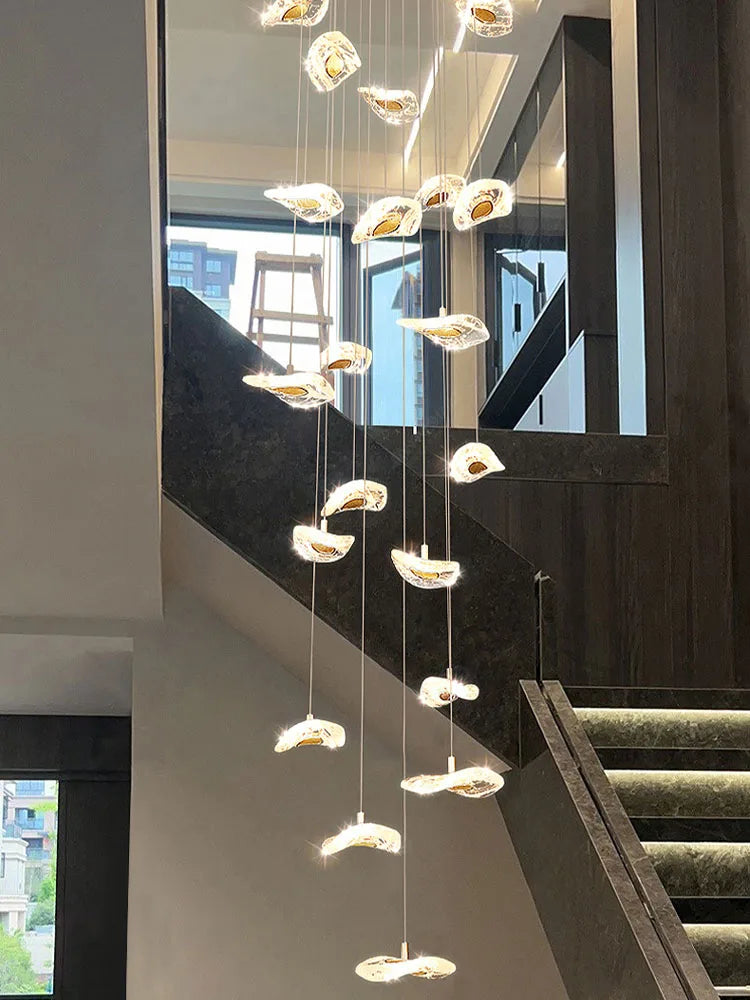 Decorbites™ Kristallglas-Treppenleuchter: Moderne nordische Luxusbeleuchtung für das Wohnzimmer