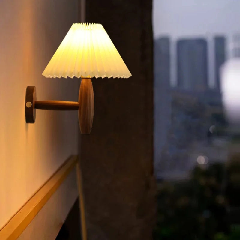 Decorbites™ Creme-PVC-LED-Wandleuchte Japanischer Walnussbaum Applique Murale