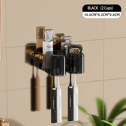 Decorbites™ Umgekehrtes Zahnbürstenhalter mit automatischer Zahnpasta-Presser & Make-up-Aufbewahrungsregal
