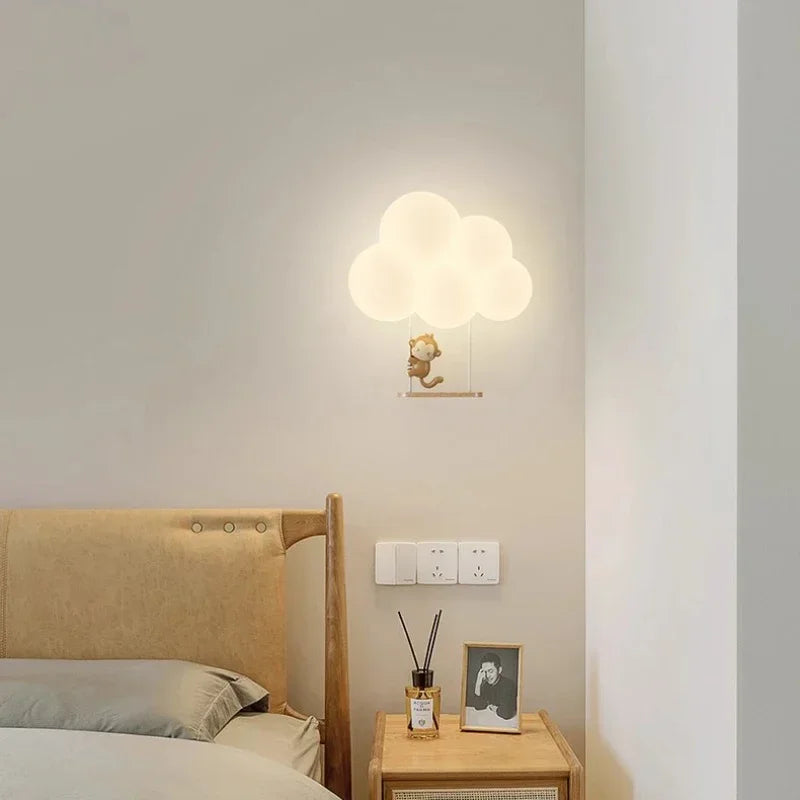 Decorbites™ Kinderzimmer LED-Tier-Wandlampen - Affe Hase Wolke Design
