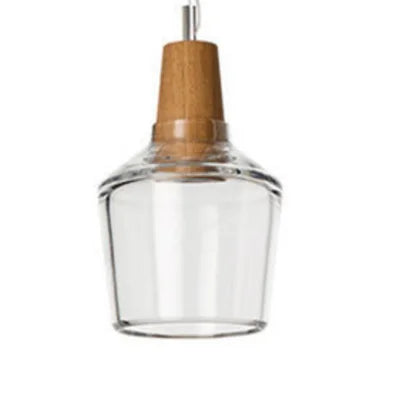 Decorbites™ Glas-Lampenschirm-Hängeleuchte, Holz-Hänge-Suspension, Retro-Amerikanisches Design