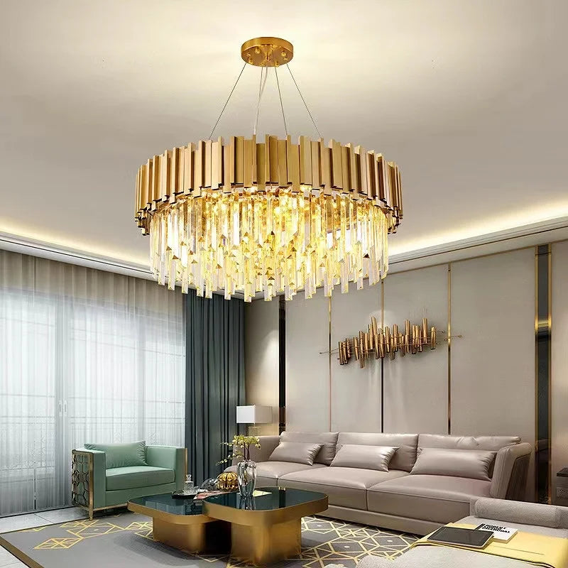 Decorbites™ Kristall-LED-Kronleuchter: Verstellbare Metall-Hängeleuchte für Wohnzimmer, Esszimmer, Schlafzimmer