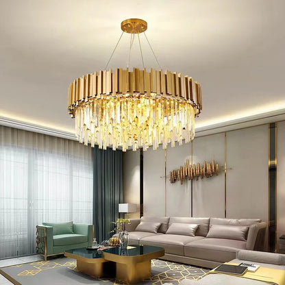 Decorbites™ Kristall-LED-Kronleuchter: Verstellbare Metall-Hängeleuchte für Wohnzimmer, Esszimmer, Schlafzimmer