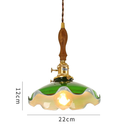 Decorbites™ Grüne Glas-LED-Pendantleuchten: Vintage Japanisch-Amerikanischer Stil Hängelampe