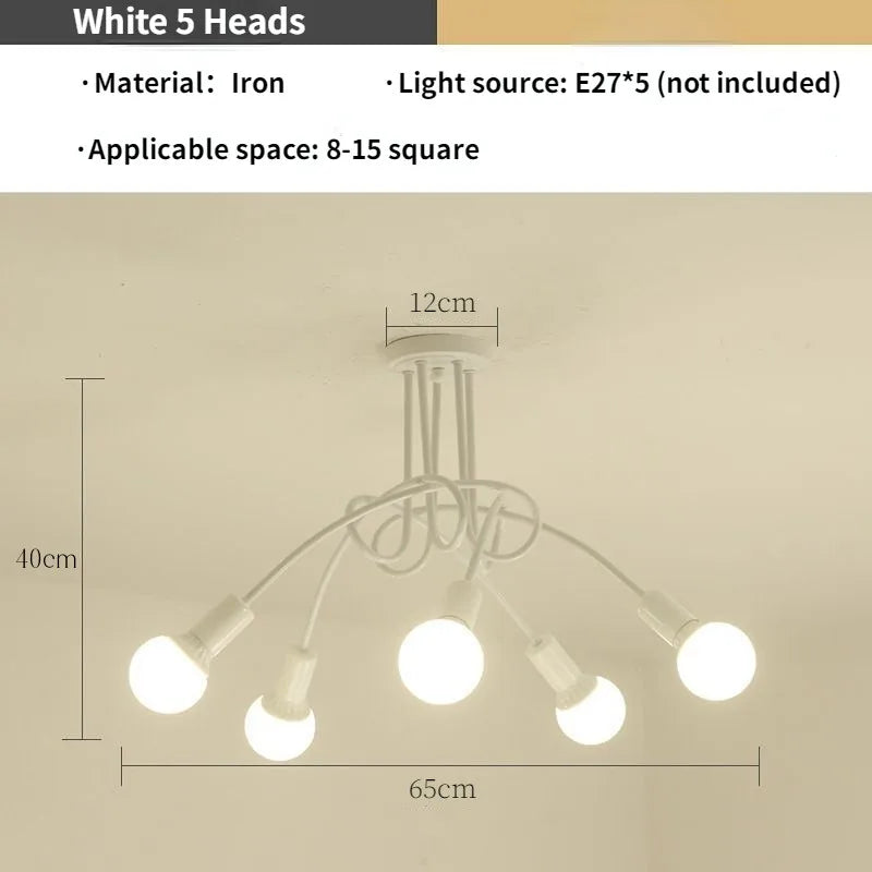 Gold Black Sputnik Chandelier
