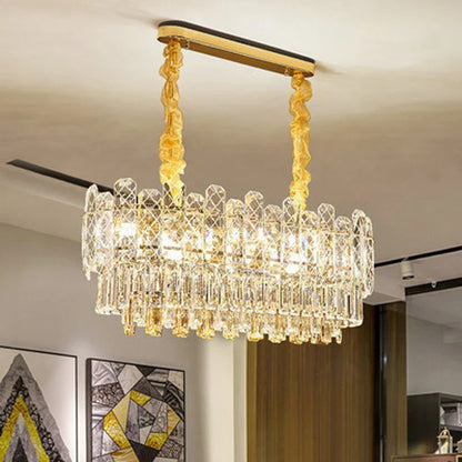 Decorbites™ Gold-Luster-Kronleuchter LED-Kristallleuchte – Postmoderne Luxus-Hängeleuchte