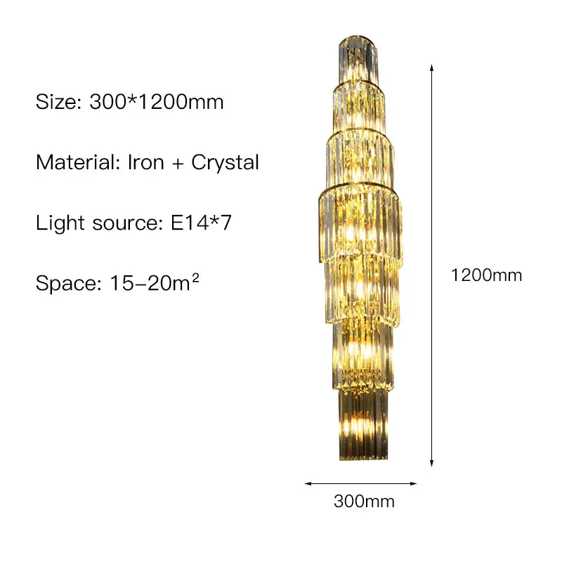 DecorBites™ Crystal Nordic Wall Lamp Modern Luxury Home Decor Wall Sconce