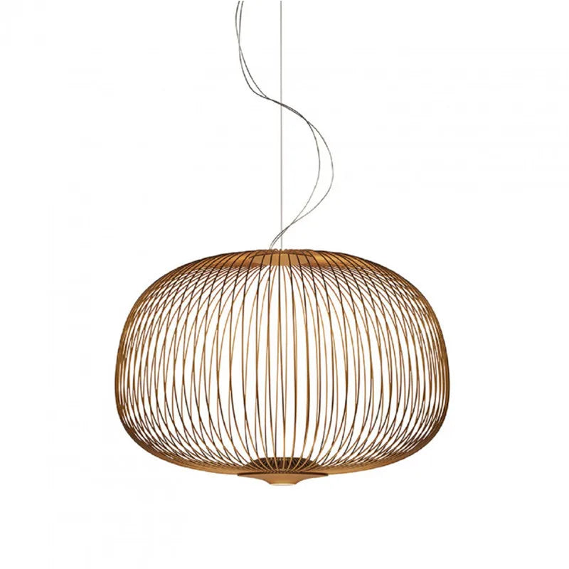 Gold Cage LED Pendant Lamp