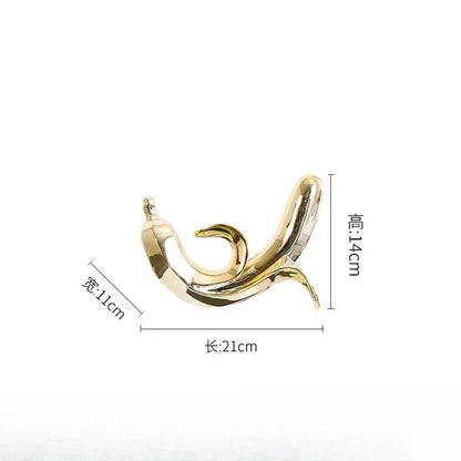 Decorbites™ Goldene Banane Figur aus Harz Dekorative Statue Heimdekoration Figur