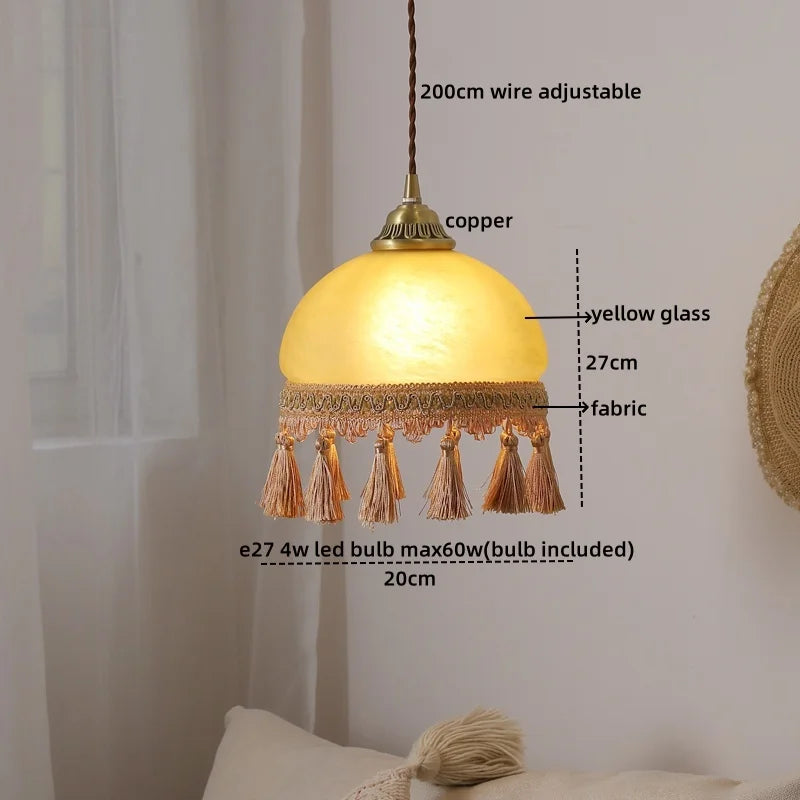 Decorbites™ Glas-Tassel-LED-Pendantleuchten für Wohnzimmer, Esszimmer und Schlafzimmer, Retro-Stil-Leuchten