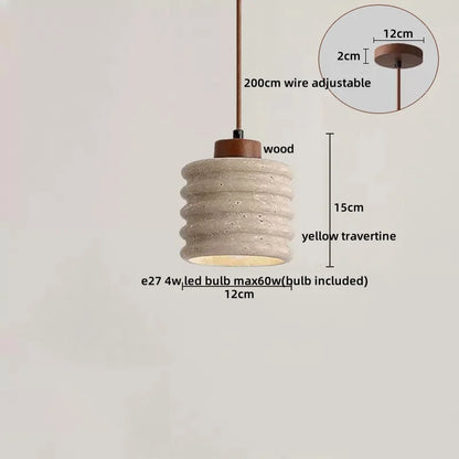 Decorbites™ LED Gelbe Travertin-Hängeleuchte für Heimdekoration und Leuchtarmaturen