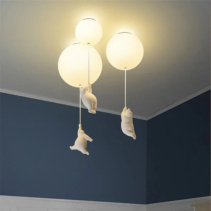 Decorbites™ Kinder Bären LED Deckenleuchte – Designer Pendelleuchte für das Kinderzimmer