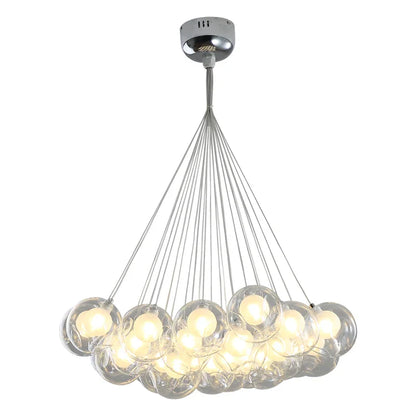 DecorBites™ Glass Ball LED Chandelier: Modern Nordic Style Lighting for Home Decoration
