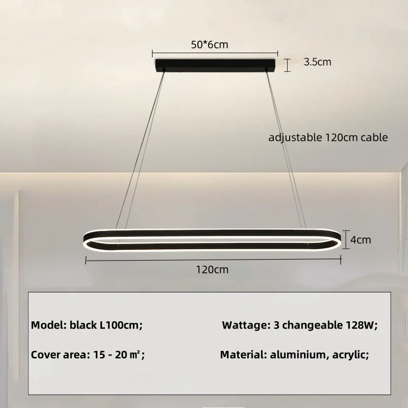 Decorbites™ Kreis-Hängeleuchter mit Dimmbarem LED-Licht für das Moderne Wohnzimmer