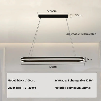 Decorbites™ Kreis-Hängeleuchter mit Dimmbarem LED-Licht für das Moderne Wohnzimmer
