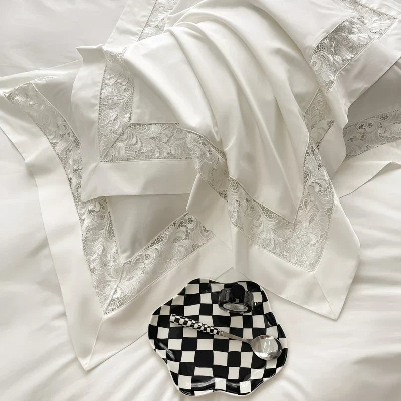 White Lace Cotton Bedding