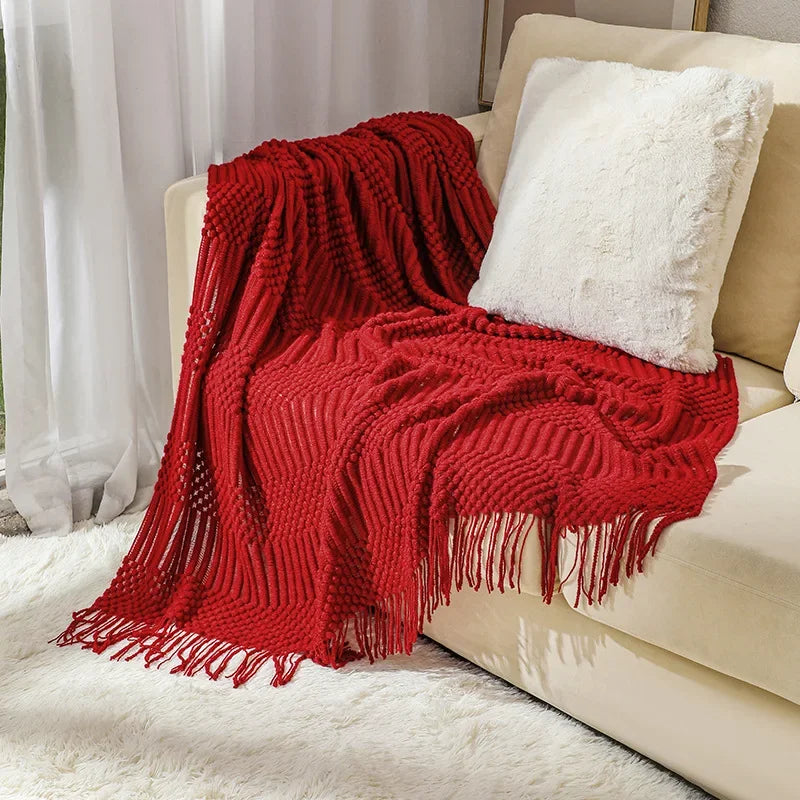 Decorbites™ Gemütliche Strick-Sofadecke - Winterliches Komfort für Zuhause und Home-Office-Nickerchen