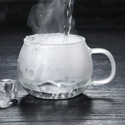 Decorbites™ Glas-Teetasse mit Infuser und Deckel - 350 ml Trinkgefäß für Zuhause und Büro