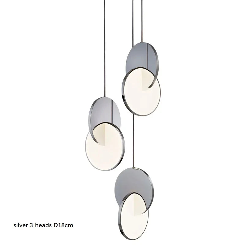 DecorBites™ Geometric Circle Gold Iron Pendant Light Chandelier