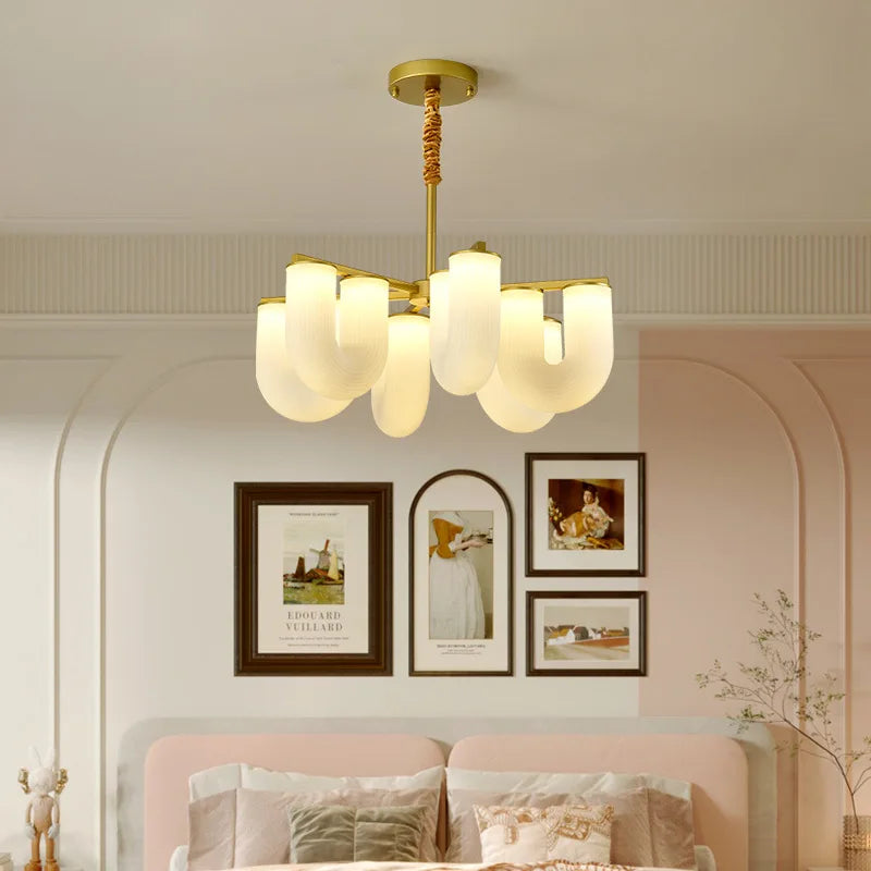 Decorbites™ Französische Creme U-förmige Stehlampe, nordisches Minimalismus LED-Licht für Heimdekoration