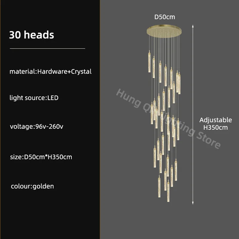 Decorbites™ Kristall-Leuchter: Moderne Luxus-Pendantbeleuchtung für die Hausdekoration