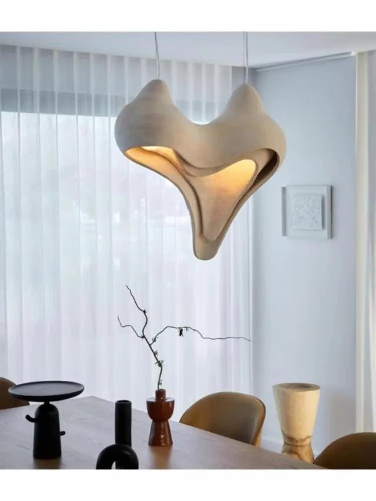 Decorbites™ Gipsleuchte Anhänger Muschel-Design Wabi-Sabi-Stil für Wohnzimmer oder Schlafzimmer