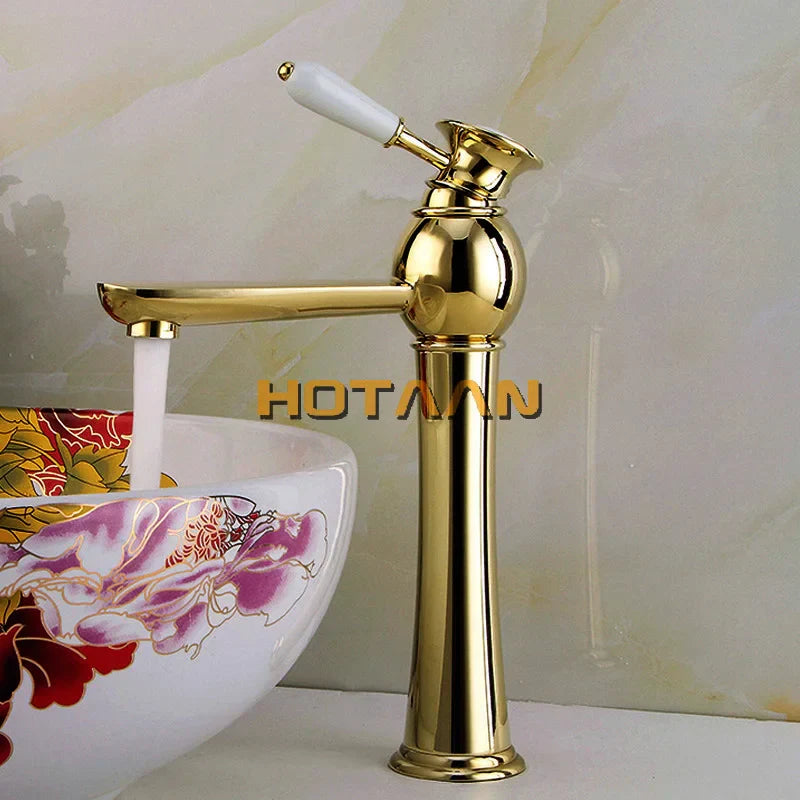 Decorbites™ Gold Beckenarmatur mit Keramik-Mischbatterie - Badezimmer Wasserhähne