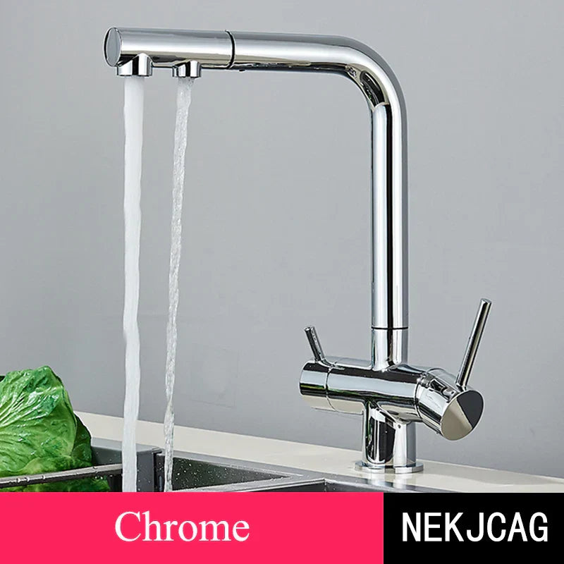 Decorbites™ Küchenarmatur mit Wasserfilterhahn und Zweifach-Dusche