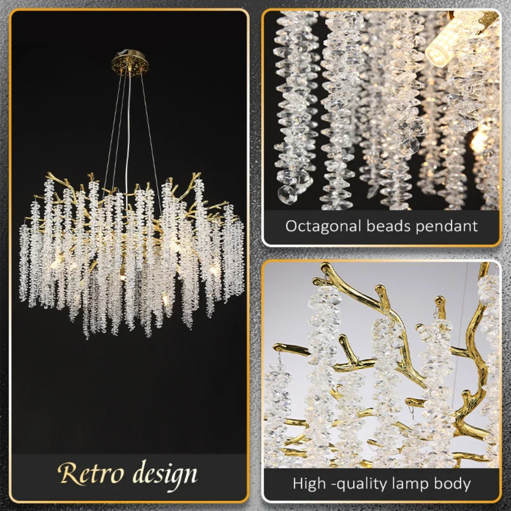 Decorbites™ Kristall-Metall-Kronleuchter: Elegante Luxus-Hängeleuchte für die Dekoration von Zuhause und Hotel