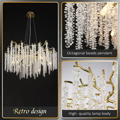 Decorbites™ Kristall-Metall-Kronleuchter: Elegante Luxus-Hängeleuchte für die Dekoration von Zuhause und Hotel