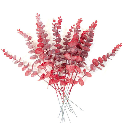 Decorbites™ Goldene Eukalyptusblätterstiele x10 – Künstliche Herbst-Hochzeits-DIY-Dekoration