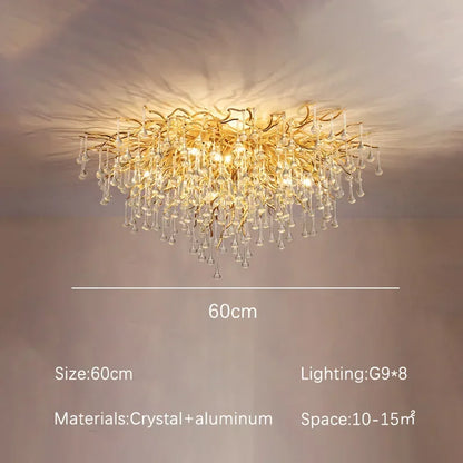 Decorbites™ Goldener Kronleuchter Moderne Luxus-LED-Glanz-Deckenleuchte