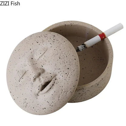 Decorbites™ Menschliches Gesicht Charakter Aschenbecher Büro Schreibtisch Dekoration Gras Rauchen Zubehör Geschenk