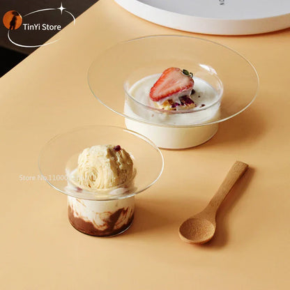 Decorbites™ Süßer Strohhut-Glas-Schüssel für Desserts und Früchte