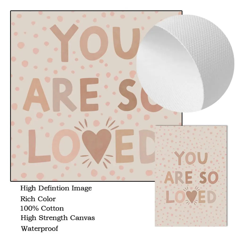 Alpaca Unicorn Rainbow Bear Heart Poster Alphabet Quotes Prints Boho Nursery Wall Art Canvas Painting Pictures Kids Room Decor