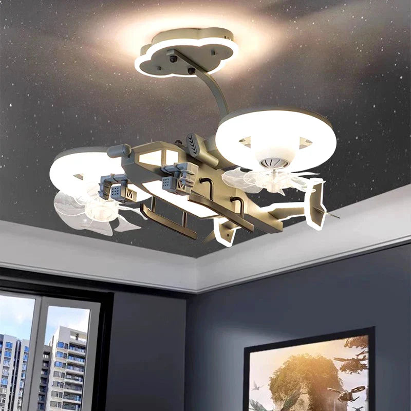 Decorbites™ Kinderzimmer-Deckenventilator mit Licht, Fernbedienung - Moderne LED-Lampe