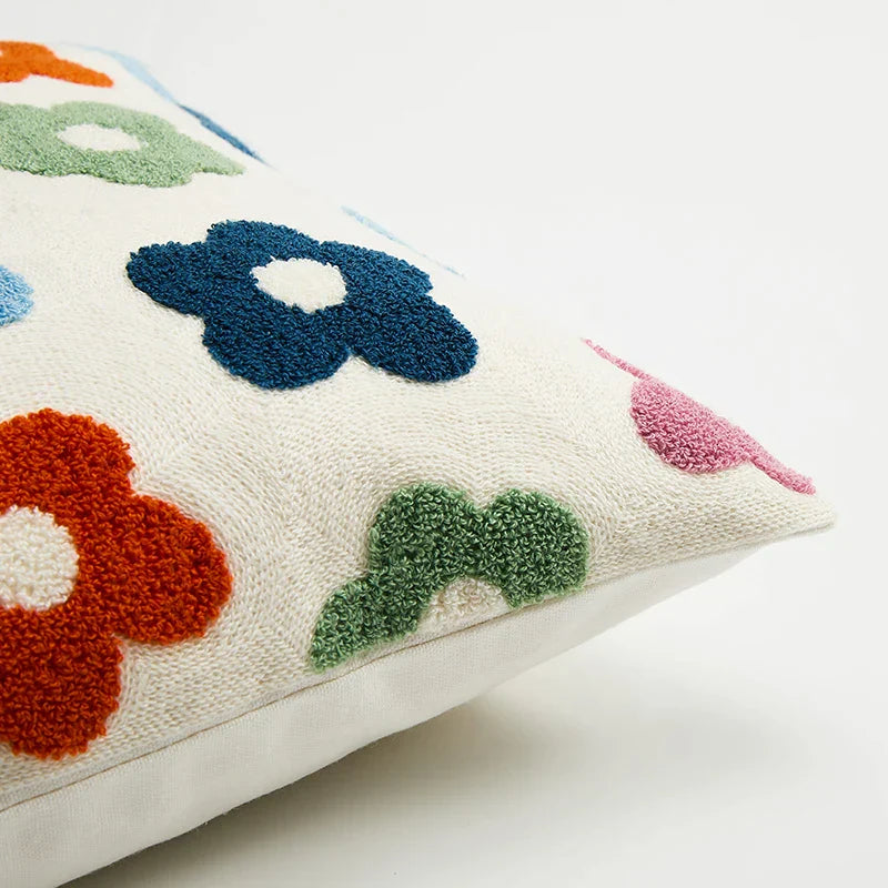 Decorbites™ Bestickte Gänseblümchen-Pusteblume Kissenbezug 45x45 cm für Sofa Bett Stuhl Wohnzimmer