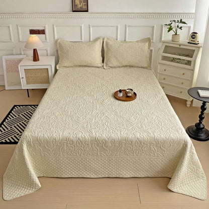 DecorBites™ Cotton Quilted Embroidered Bedspread Set