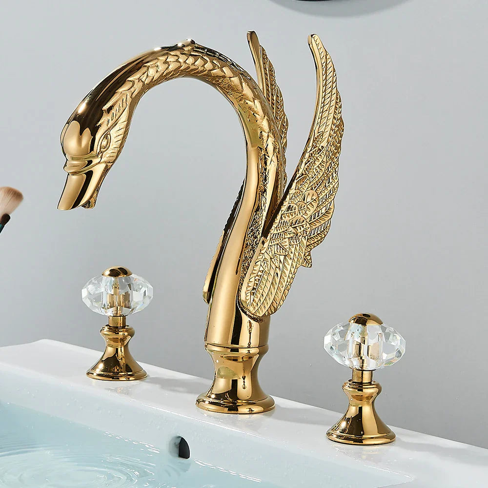 Crystal Swan Basin Tap