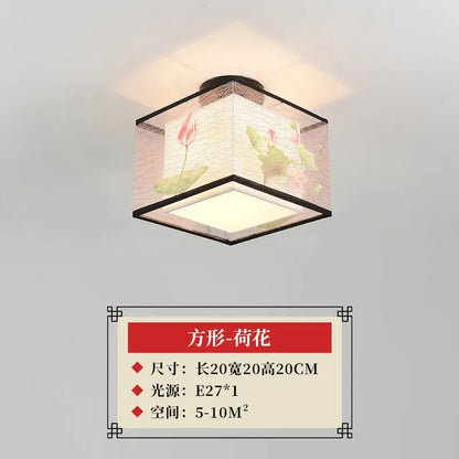 Decorbites™ Lotus Chinesische Kronleuchter Deckenlampe Einfaches Korridor-Gemälde LED-Beleuchtung