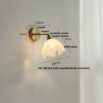 DecorBites™ Japanese Style LED Wall Sconce Glass Rotate Pull Chain Switch Stair Light
