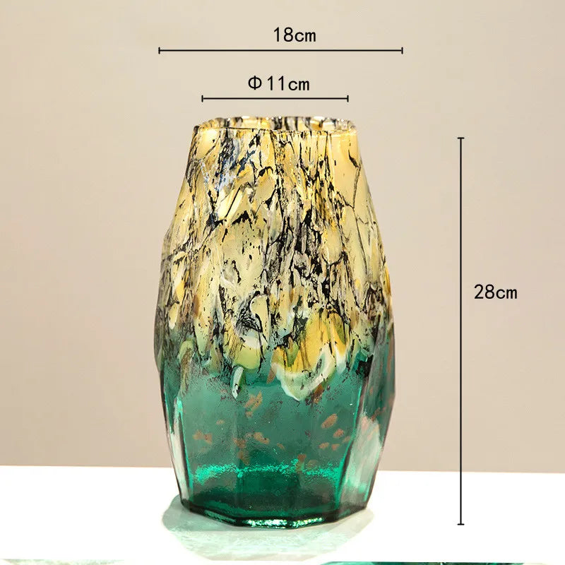 Decorbites™ Verlaufsfarben Schwarze Glas Vase Terrarium Topf Schale Desktop-Organisation Blüten Töpfe