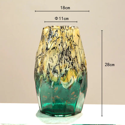 Decorbites™ Verlaufsfarben Schwarze Glas Vase Terrarium Topf Schale Desktop-Organisation Blüten Töpfe
